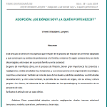 Adopción: ¿De dónde soy? ¿A quién pertenezco?